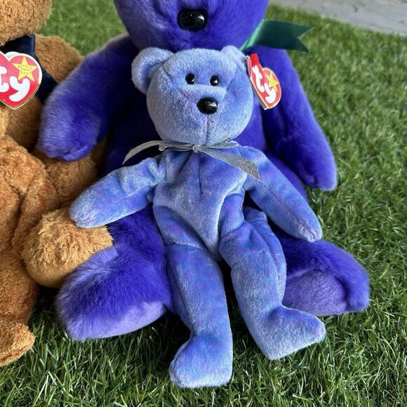 Ty Beanie Baby Buddy Plush Lot Of 6 Chubby 2 Fuzz Cranberry Employee - Picture 3 of 16